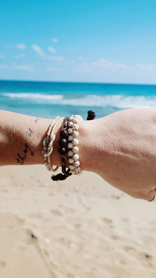 LAVA STONE BRACELET TRIO MINT