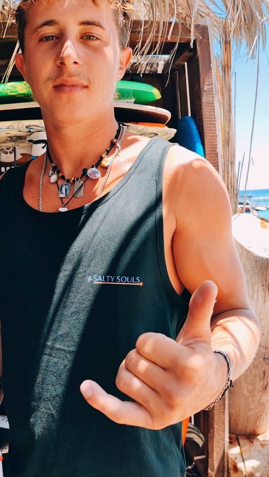 PROTECTING OUR SALTY PLAYGROUND SLEEVELESS ORGANIC T-SHIRT