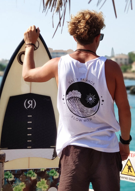 "SALTY BALANCE" 100% ORGANIC COTTON T-SHIRT