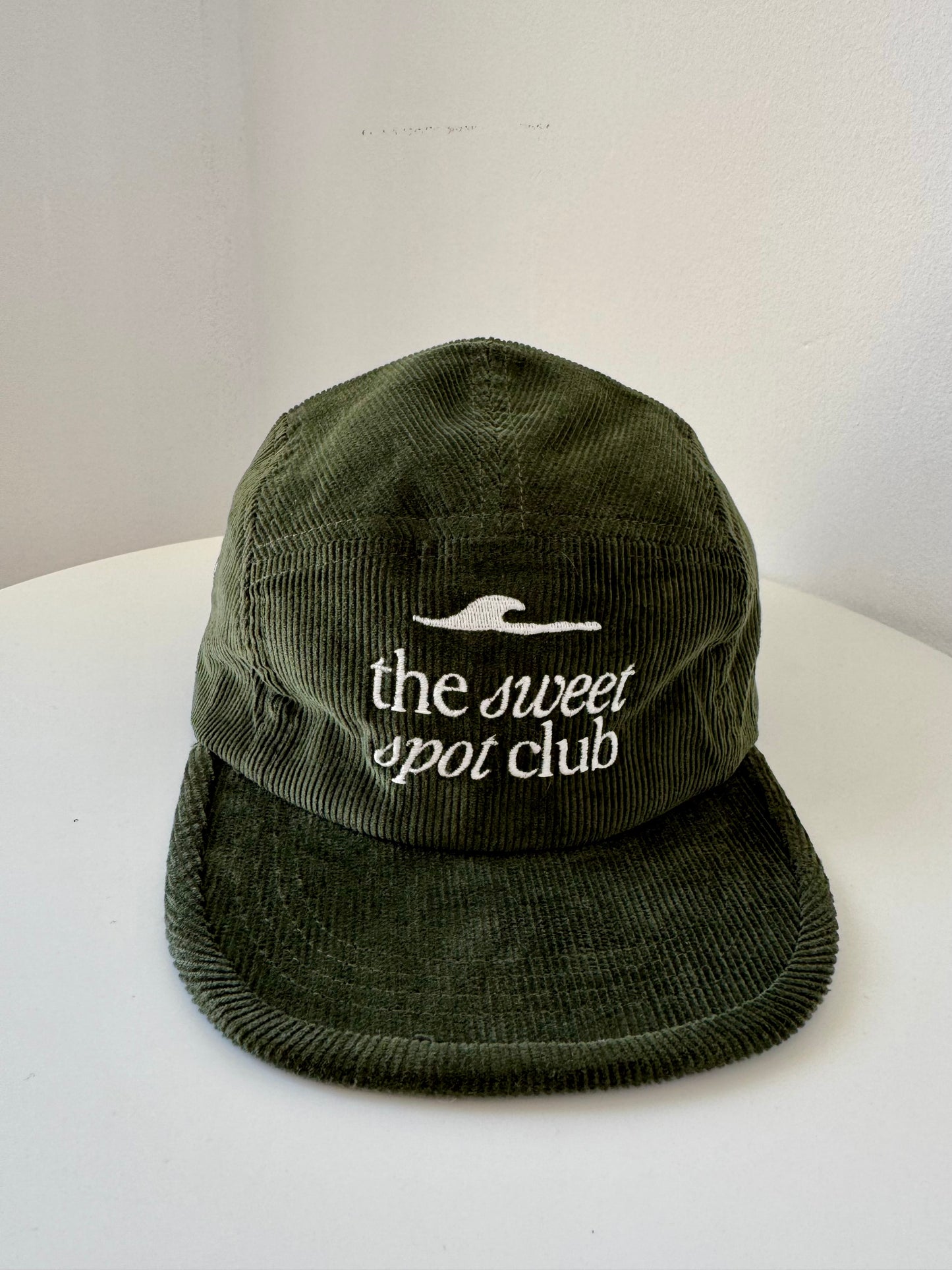 THE SWEET SPOT CLUB Organic Cord Camper Cap Boozy Green