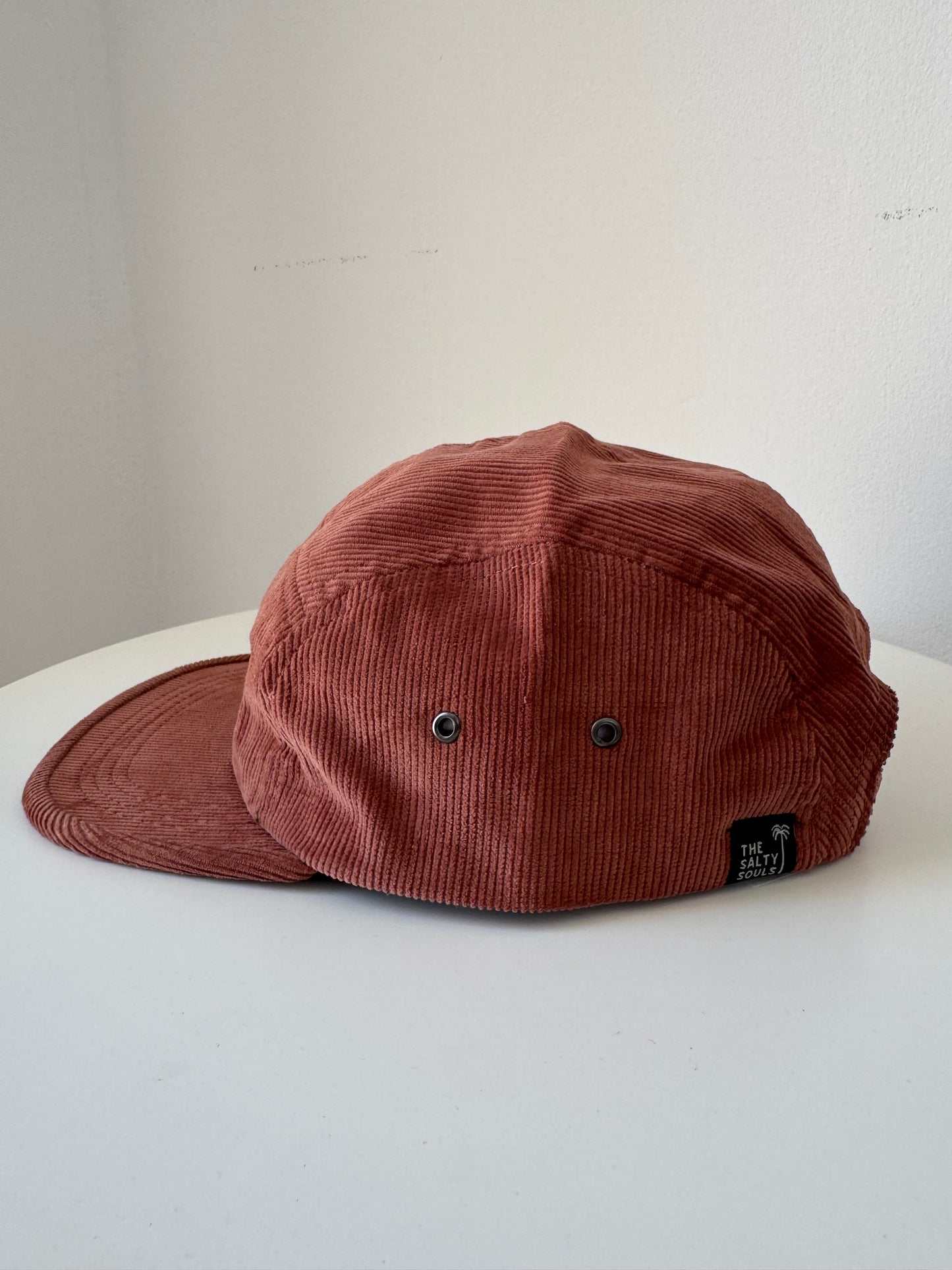 THE SWEET SPOT CLUB Organic Cord Camper Cap Blush Red