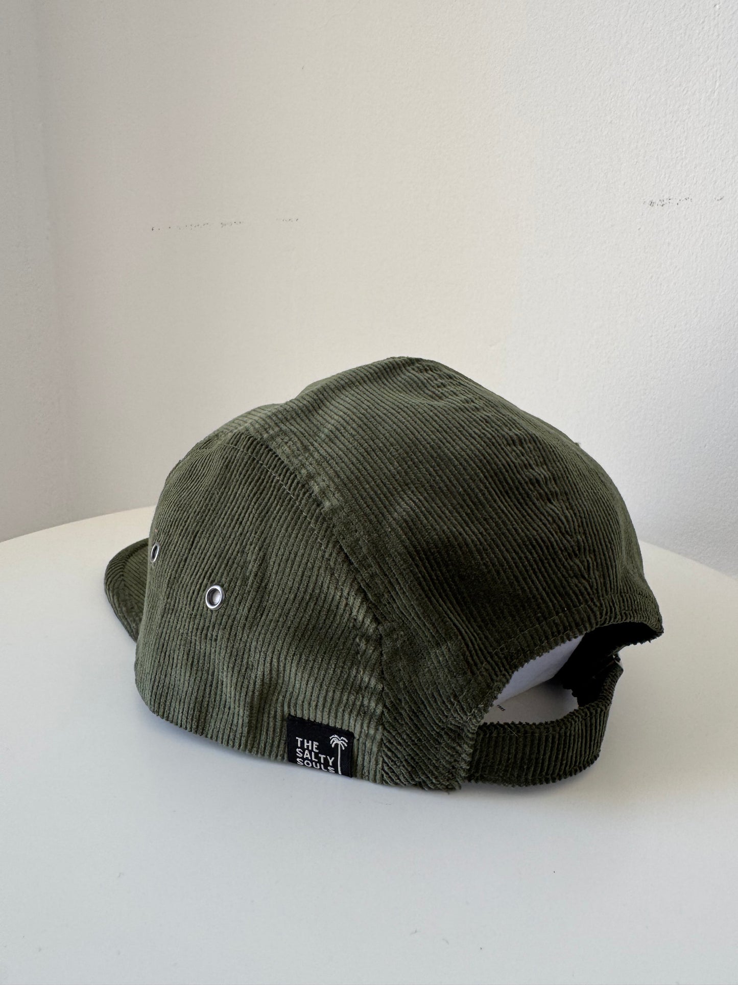 THE SWEET SPOT CLUB Organic Cord Camper Cap Boozy Green