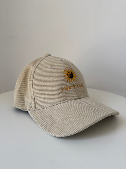 YOU ARE THE SOL Organic Cord Cap Sand