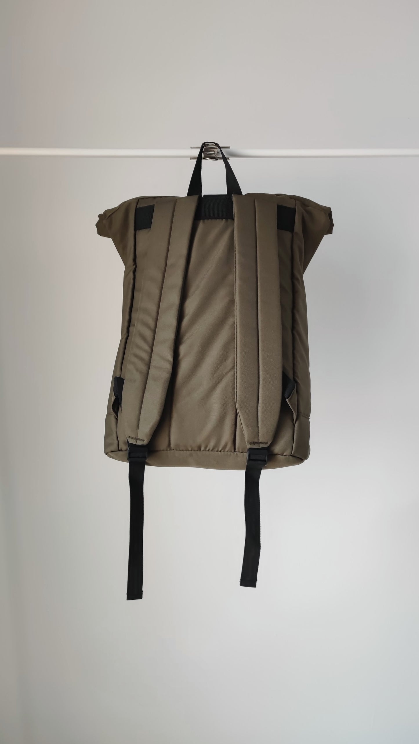 Recycled Backpack Roll-Top Khaki